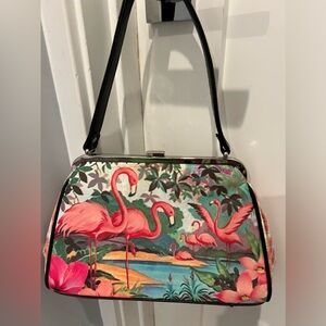 Isabella Fiore (rare) beaded Flamingo purse